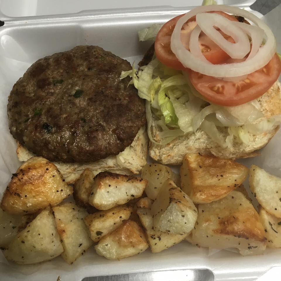 TheParmHouse's tweet photo. NEW menu item. 1\2lb Sicilian Cheese Burger with your choice of side (home fries or salad) on sale for $8.99. #HamOnt #burgertime https://t.co/gm8vtjg51D