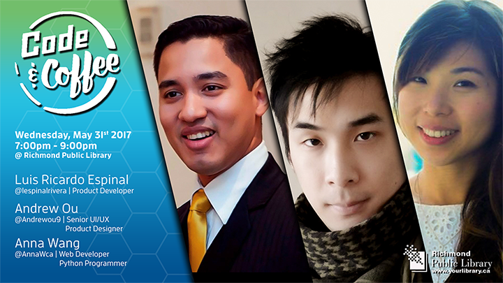 RPLBC's tweet photo. Join us from 7:00pm-9:00pm for a Code & Coffee Maker Meetup live stream! @codecoffeeyvr #RPLBC #YVR #RichmondBC https://t.co/ynBGwAOrpn https://t.co/PQ4Xbc6lYu