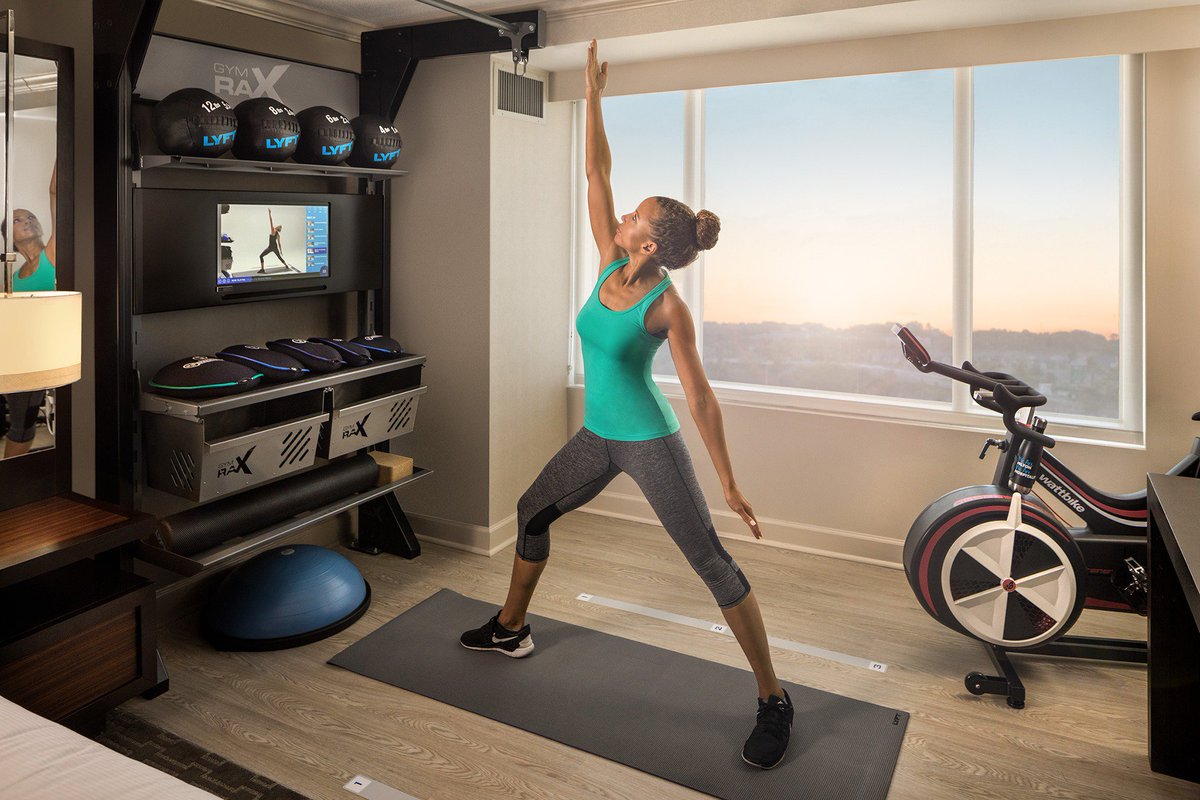 HiltonNewsroom's tweet photo. We’re upping the #hospitality industry ante for in-room fitness and wellness options https://t.co/r71rx1So5F https://t.co/m9wHibAKSW