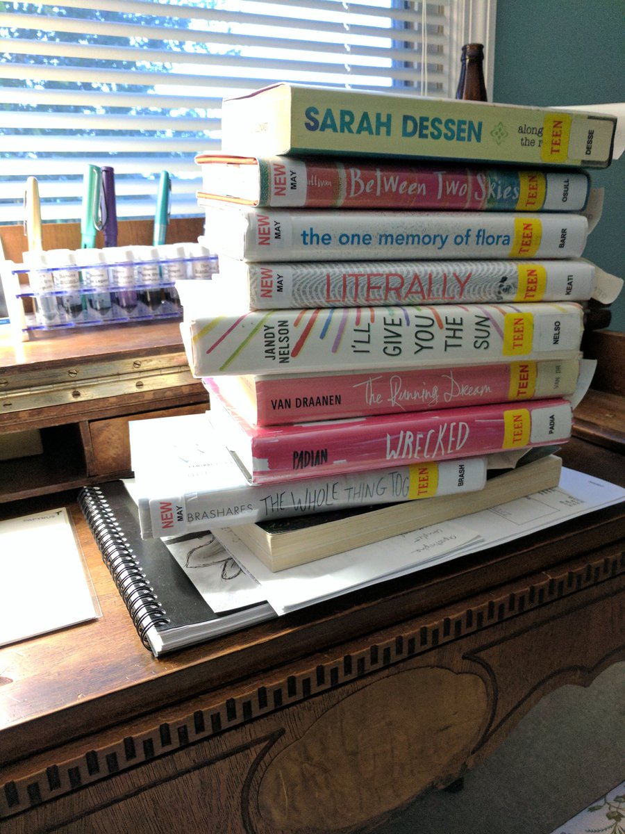 FDHSBookJockey's tweet photo. Just some light #summereading #1ststack #teenreads https://t.co/SwT7etaWWa