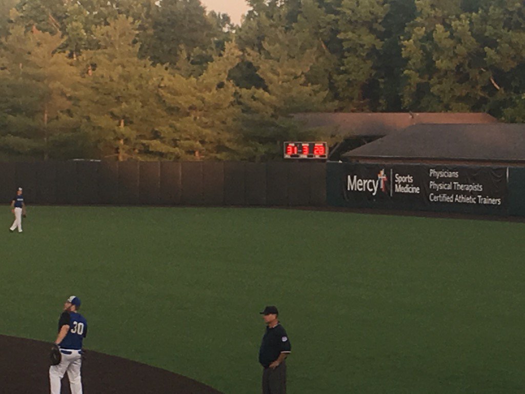MshsaaTZ's tweet photo. No that's not the score using that scoreboard for pitch count tracking.  #statebb @jwestMSHSAA https://t.co/iJaJ6RBY43