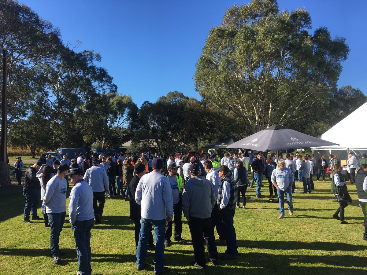 DamoMoore's tweet photo. Getting ready for #ResponsibALL day... Chilly start out here in the Barossa! https://t.co/YGoLofNPKp