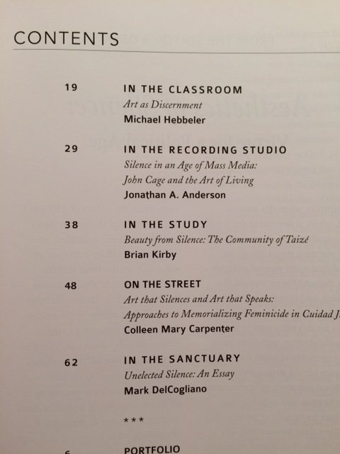 wdavidotaylor's tweet photo. The latest issue of ARTS focuses on the "aesthetics of silence." The TOC looks so good. @JAAnderson7 @BiolaCCCA @iamfujimura @brehmcenter https://t.co/32uo77lOQc
