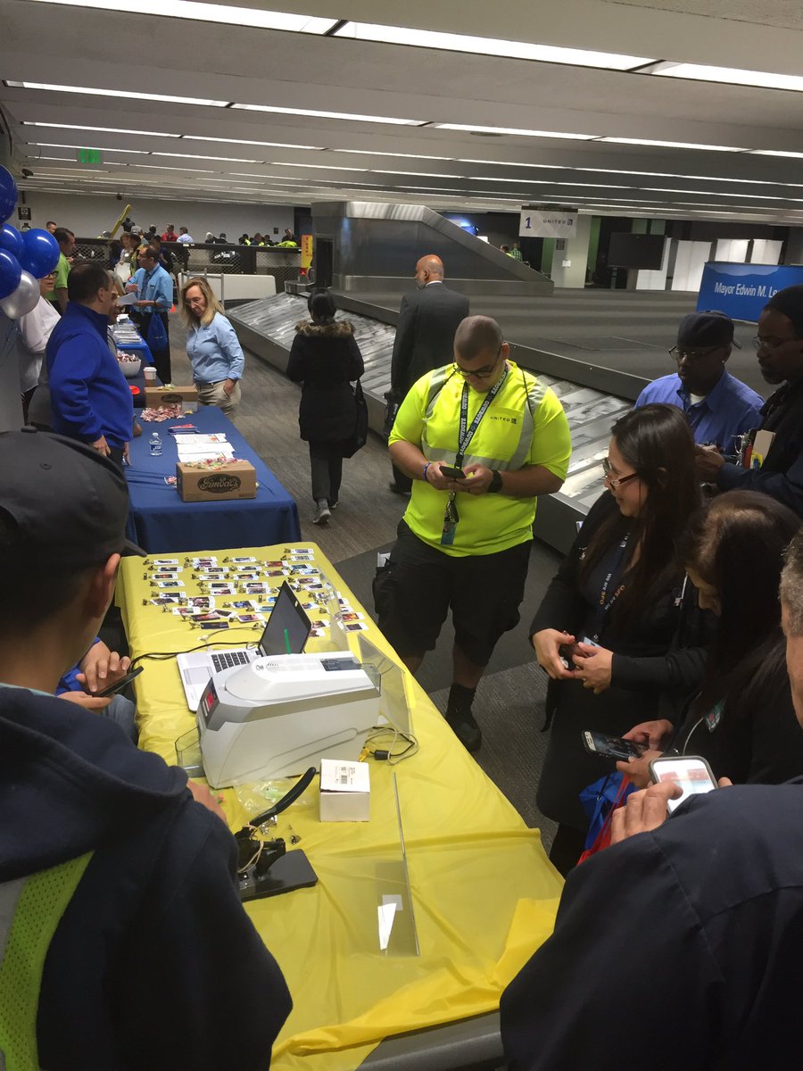 bedoodles's tweet photo. Always a Hit!!! Why I work safe badges. Many waited 30 minutes to get a badge of their family, pets and coworkers @sfo_safety @weareunited https://t.co/jSUN54dftA