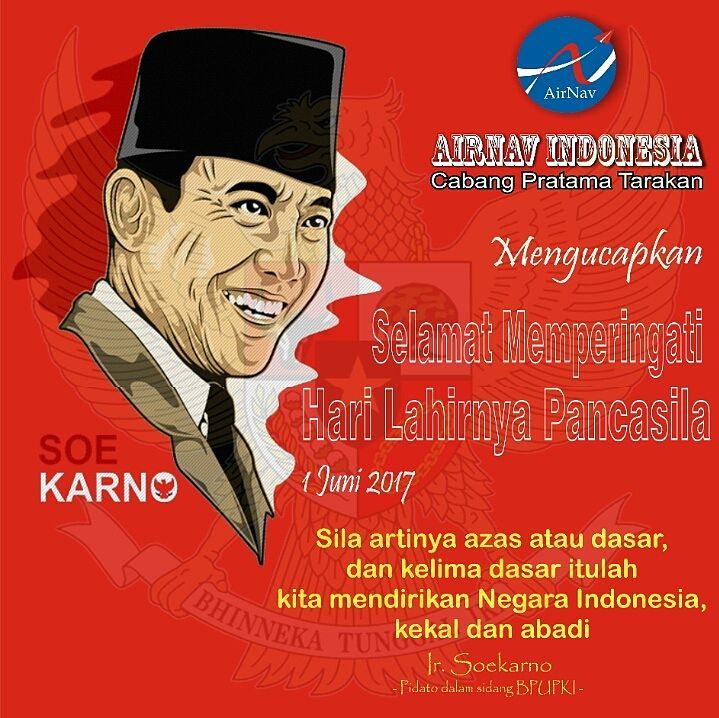IbnuGesit's tweet photo. Selamat Hari Lahir Pancasila 1 Juni 2017 "Saya Indonesia​ Saya Pancasila" @AirNav_Official @wdtu https://t.co/kk05drxnnt