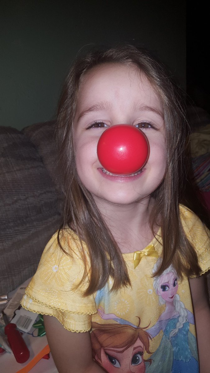 JaclynMHill's tweet photo. She found the nose! #RedNoseDay https://t.co/b3VOv6L5is