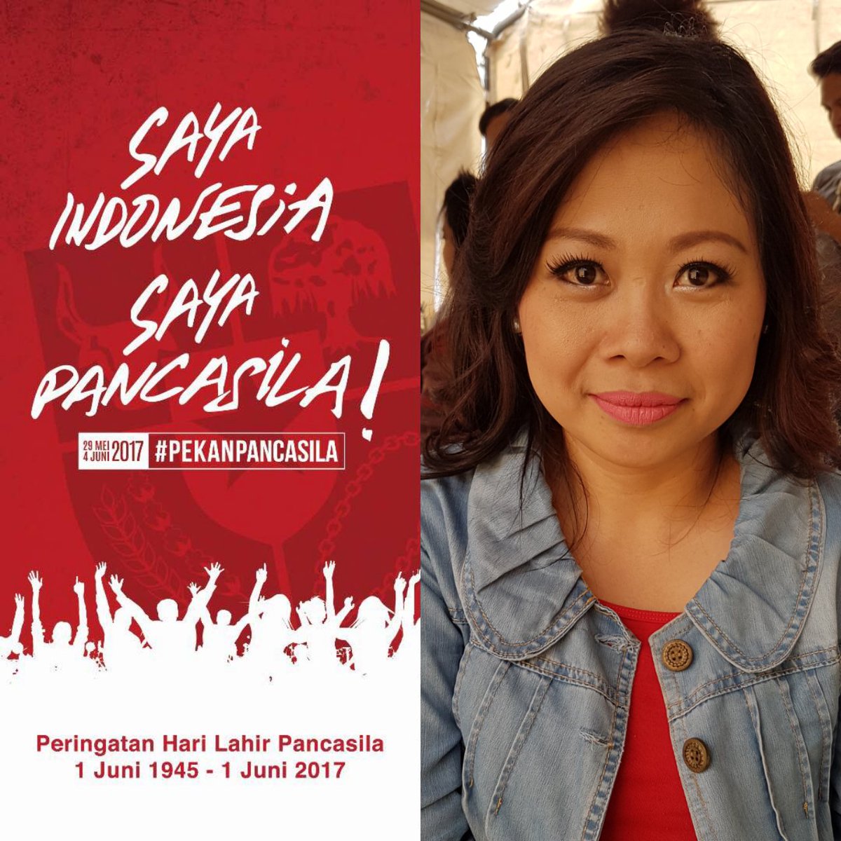 #SayaIndonesiaSayaPancasila ..menikmati rangkaian upacara hari lahir Pancasila👍saya NKRI