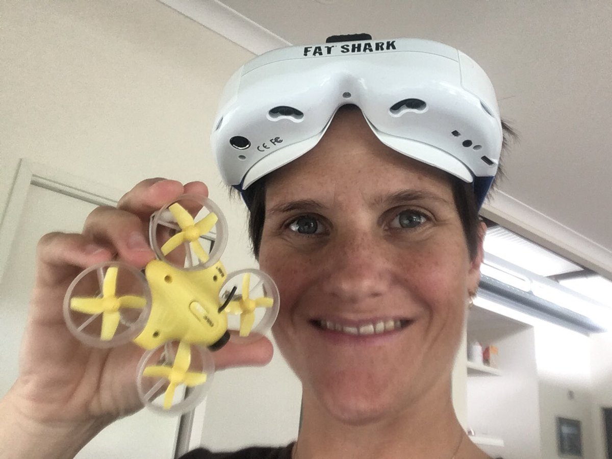 DrKJoyce's tweet photo. It's a tough job @jcu :) Today I have to learn to fly #FPV #drones #nolabcoat #reallifescientist #SheFlies @TinyWhoop https://t.co/MP8NBXlleu