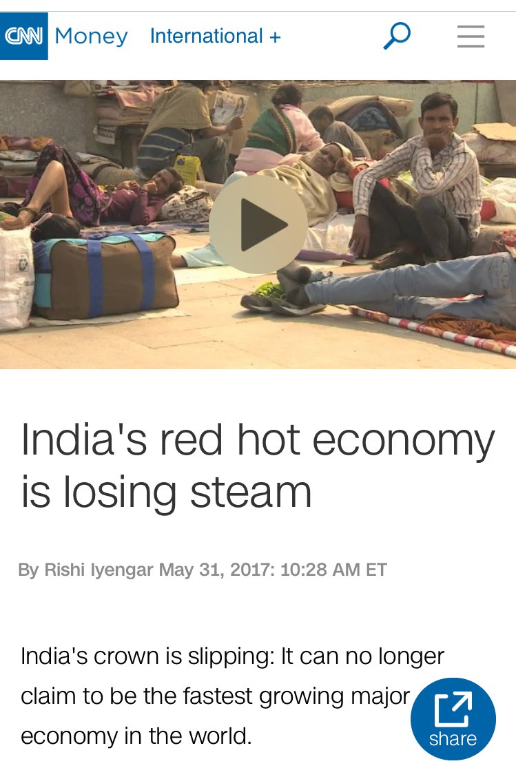 VikramMann's tweet photo. India's GDP stands at less than 4% in Q4, if the data is not fudged
The 8Lac Crore #DeMonetisation scam showing results.
#3yearsofModi https://t.co/8V0fhNJfvB