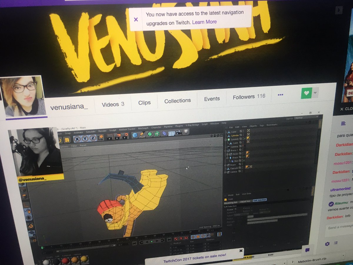 Dessignare's tweet photo. Pásenle al stream de @venusiana_ , modelando #lowpoly en vivo >> https://t.co/JI6rL2EVX4 https://t.co/0DDmsWYisR