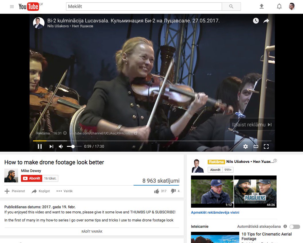 Edijs's tweet image. Neko sev reklāmiņa 17:30 minūšu garumā.. Parasti Youtubē reklāmas ir pāris minūtes. Reklāmisti, pakomentējiet - cik tāds prieks maksā?