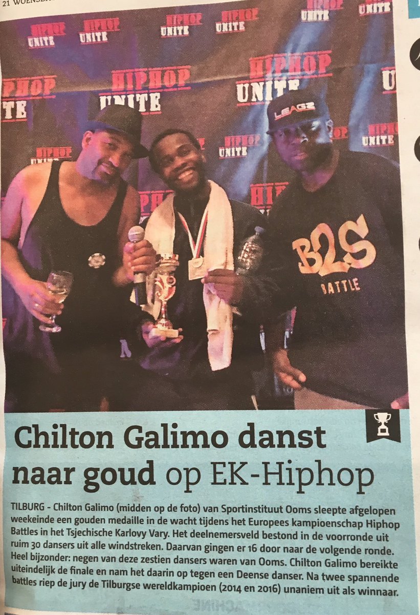 Goud voor Chilton Galimo <a href="/chilly125/">Chilton Galimo</a>, oud-leerling!