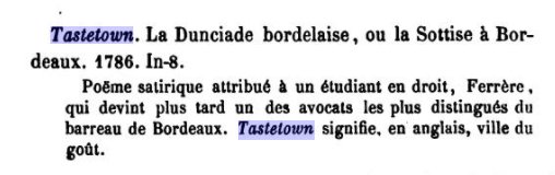 EnlightenmentDH's tweet photo. Wait..."Tastetown"? We must get our hands on a copy of La Dunciade bordelaise! #MPCEtoday #tastybooks https://t.co/Dh68Adgf5w