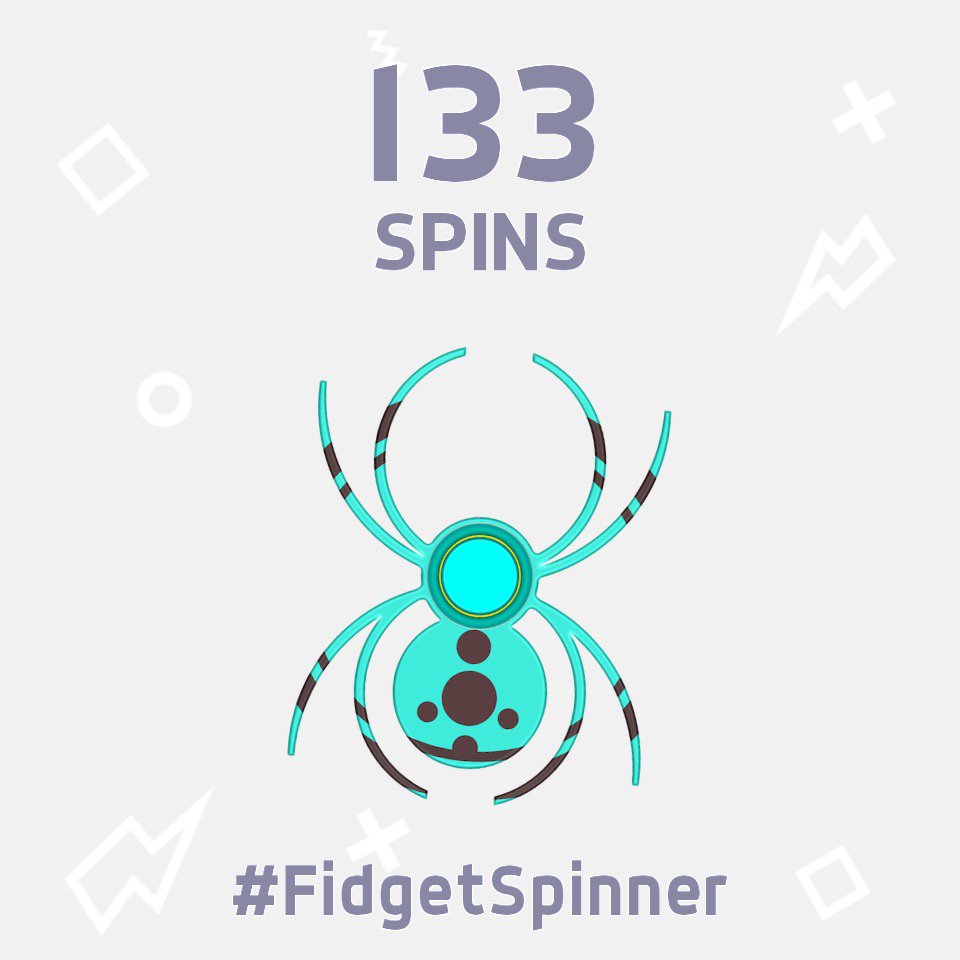 evans0818's tweet photo. I've just scored 133 spins in this new #FidgetSpinner game! https://t.co/ALeuzAhm0n Can you beat me? https://t.co/zrYDUdsZnE