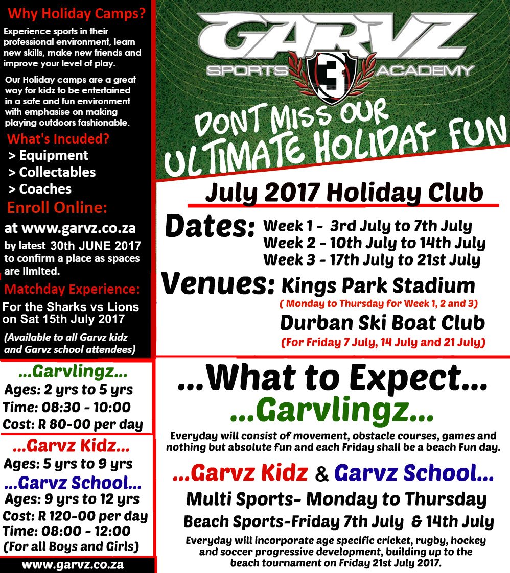 GarvzSports's tweet photo. Dont forget to sign up for our awesome 3 week holiday club ranging from the ages of 2 to 13 Click on the link 4 info https://t.co/cRtqhpQcWd https://t.co/MdJOkqGJfb