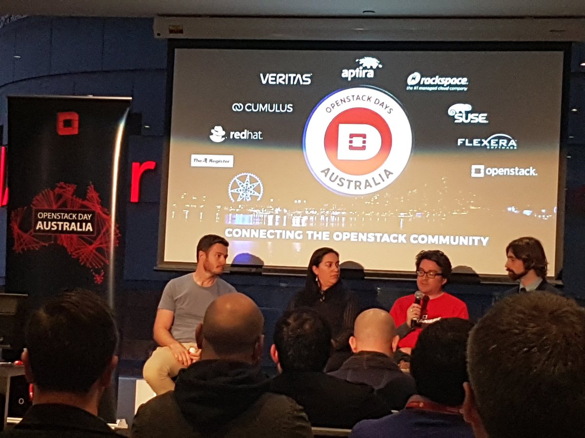 MrAlexar's tweet image. A very interesting panel here at #OpenStackAU. The guy at the right has been a particle physicist! australiaday.openstack.org.au