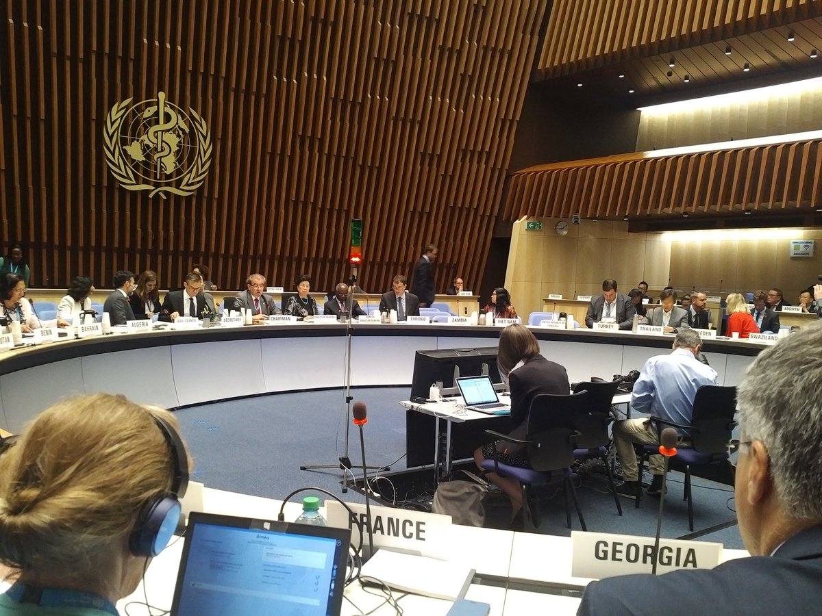 tsiskarashvili's tweet photo. 4 the 1st time #Georgia's @MOHgovge Min #Sergeenko attends @WHO #EB141 as a member of the exec.board https://t.co/wVUoay5QSY