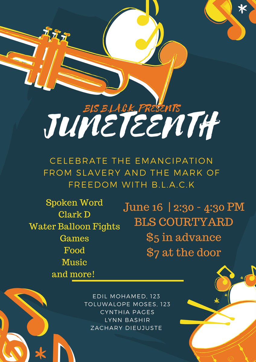 Come to our last event of the year! 😈 Celebrate Juneteenth in style with live entertainment, exciting games, good food, and more. 🤗