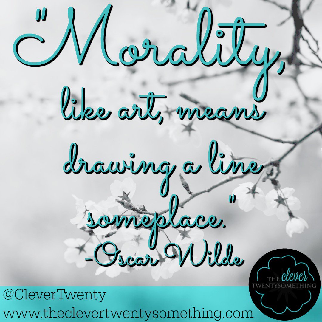 CleverTwenty's tweet photo. #quote #quoteoftheday #QOTD #OscarWilde #morality #art #wednesdaywisdom #wednesdaymotivation #wednesdaythoughts https://t.co/MbA6RNcelK