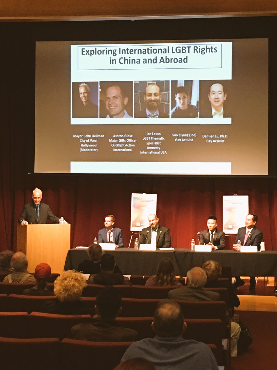 WeHoHRSS's tweet photo. Such a great discussion by our amazing panelists @ianlekus @gayographer from @OutRightIntl &amp; Guo Ziyang &amp; Damien Lu from the @LALGBTCenter https://t.co/FthAFiQfB4