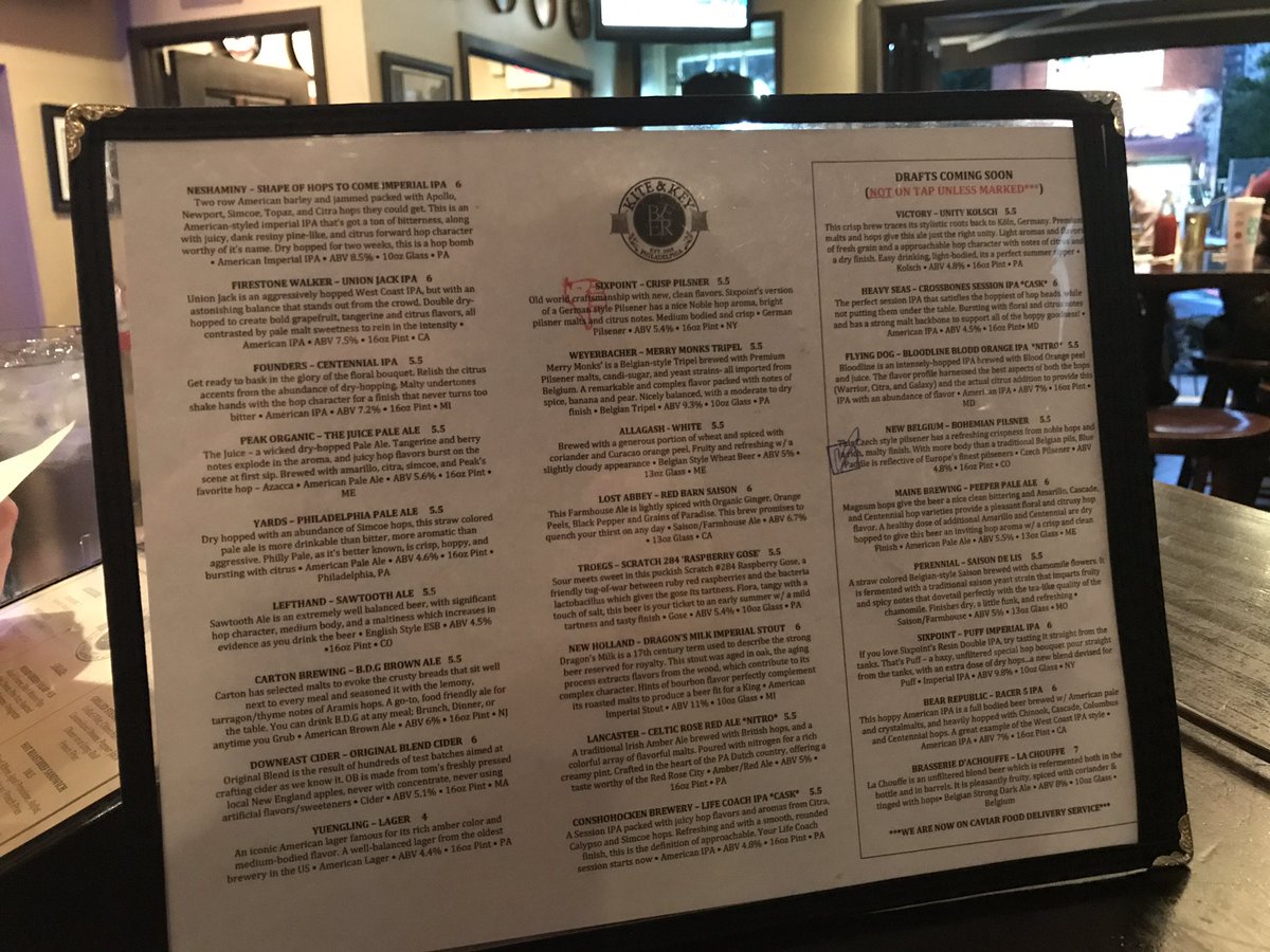 BeerLoverMidAtl's tweet photo. Pregaming #pbw2017 at one of the city's best @kitenkey #philly https://t.co/cjdmhPjFnD