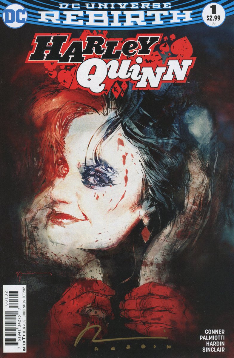 uaacdfw's tweet photo. #harleyquiin #DC Rebirth, No. 1, signed by artist Chad Hardin. @HarleyQuinnAC @TheBatman @Batman @SuicideSquadWB @DCComics @MargotRobbie https://t.co/U1oMS7RiLd
