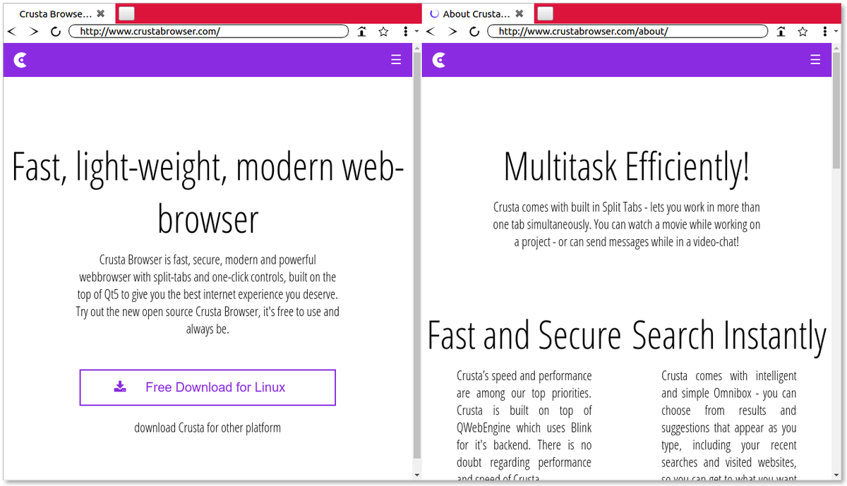 CrustaBrowser's tweet photo. Screen shot of @CrustaBrowser's Split Mode - visit https://t.co/wzlO8iQTjL for more info.
#crustabrowser #cometocrusta #splittabs https://t.co/ZVtiZfdwj6
