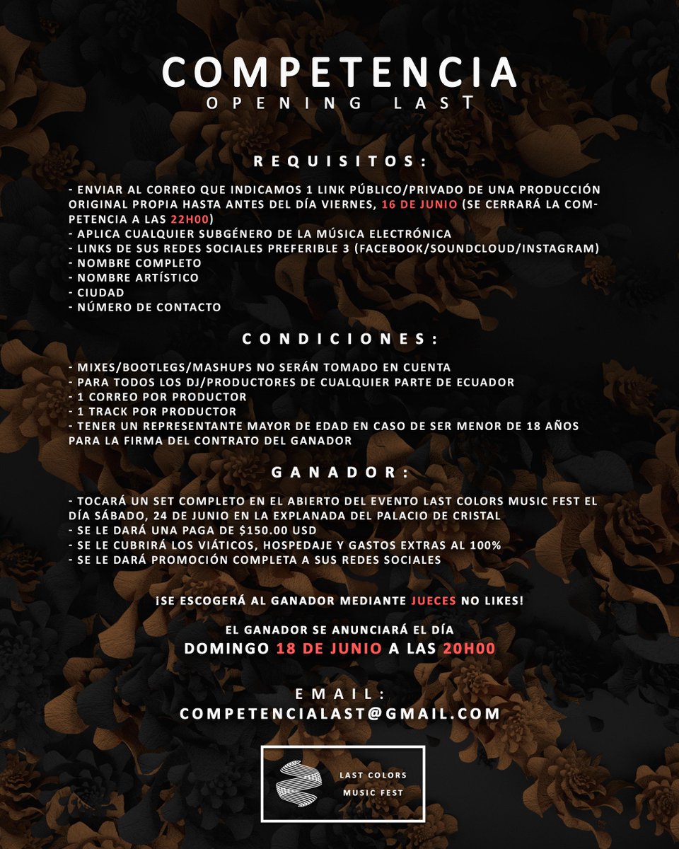 LastMusicFest's tweet photo. Competencia de DJs - LAST Colors Music Fest
Evento: https://t.co/Otk12qVGWA
Preventas/PRs: 0979813141 / 0967685124
#LastFestEcuador https://t.co/L2oU0zubtp