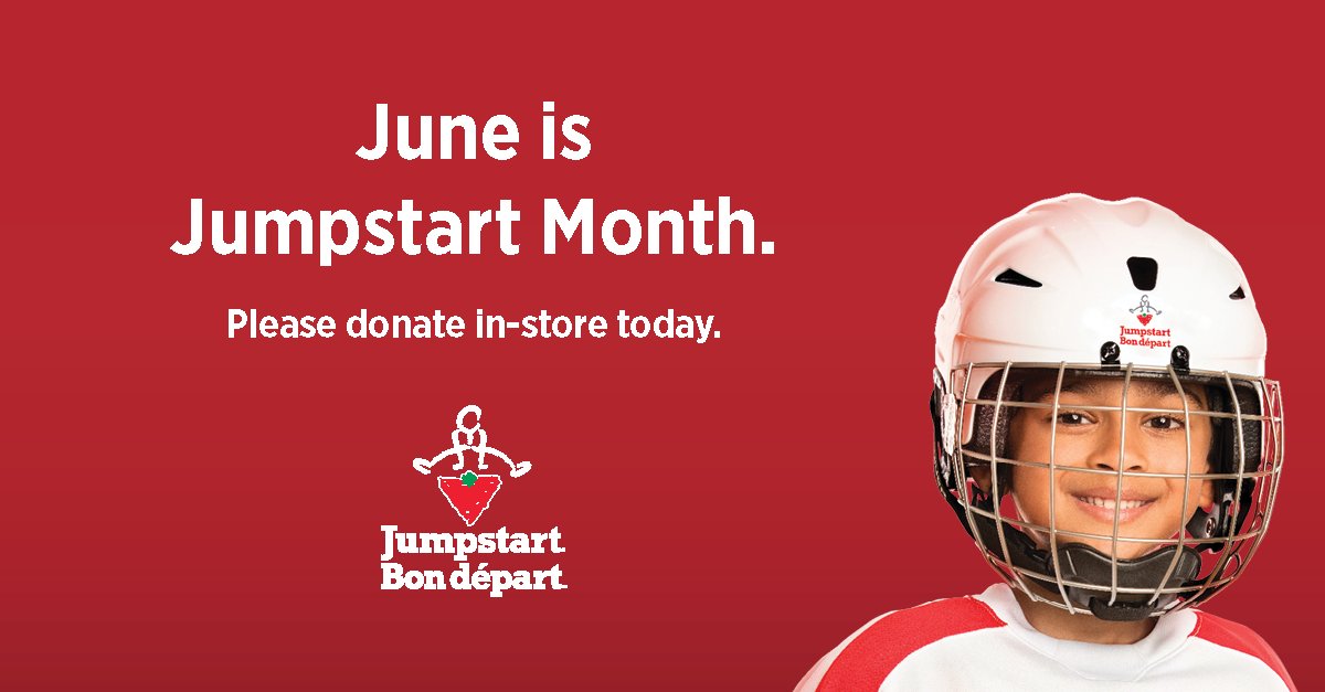 CanadianTire's tweet photo. June is #JumpstartMonth. A donation to @ctjumpstart helps give kids a sporting chance. https://t.co/ak7CE86jUp https://t.co/4a8ZMPwPqo