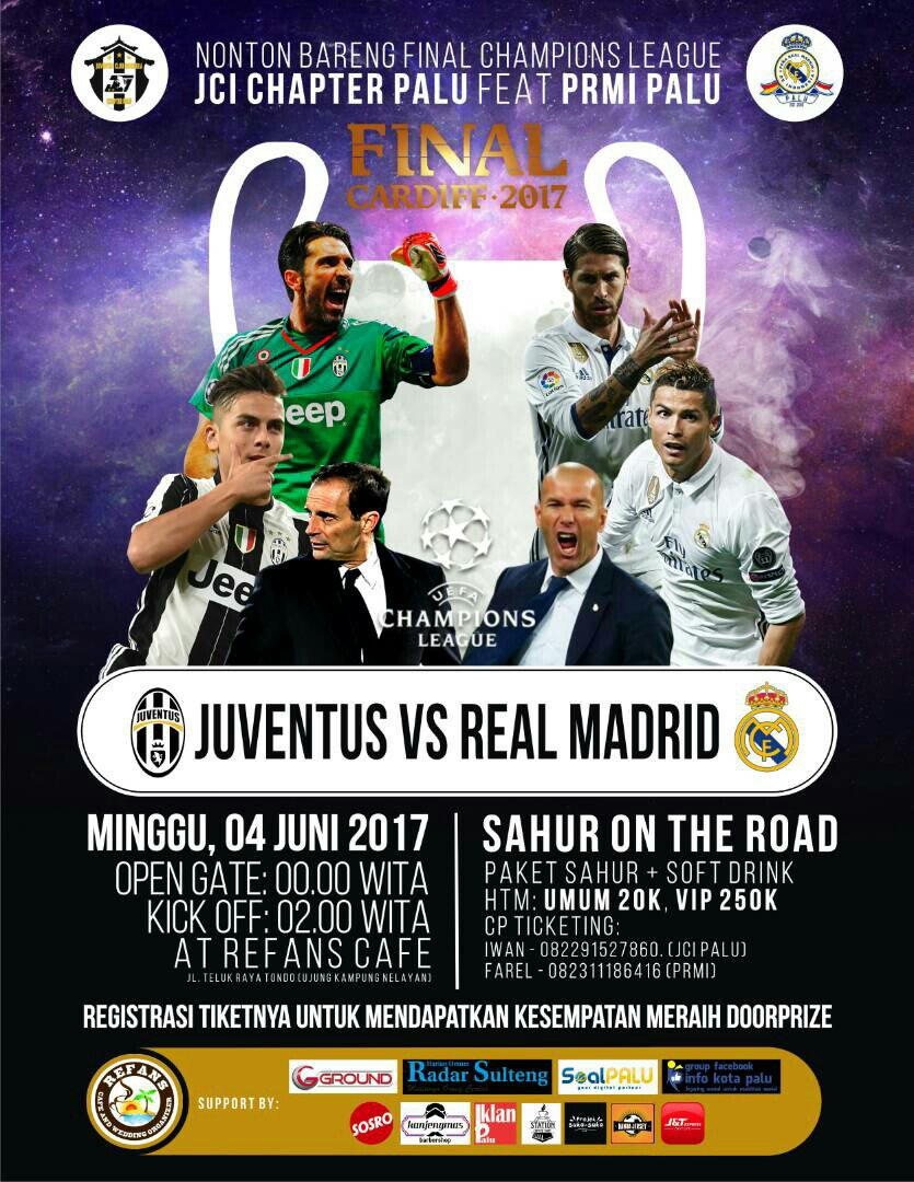 Peña RM de Indo Palu (@madrid_palu) on Twitter photo #nontonbarengPRMI #Finalucl Holla madridista palu ramaikan nntn bareng final liga champion @refanscafe with <a href="/JCI_Palu/">Juventini Palu</a> #nontonbarengPRMI #Finalucl Holla madridista palu ramaikan nntn bareng final liga champion @refanscafe with <a href="/JCI_Palu/">Juventini Palu</a>