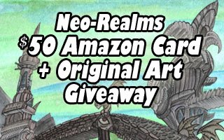 towerrumblegame's tweet photo. Can you use a $50 Amazon Gift Card and some original art? Enter our Neo-Realms Summer Giveaway! https://t.co/7UP4DbxaE8 #giveaway #Amazon https://t.co/7XjRhBYZ1Z