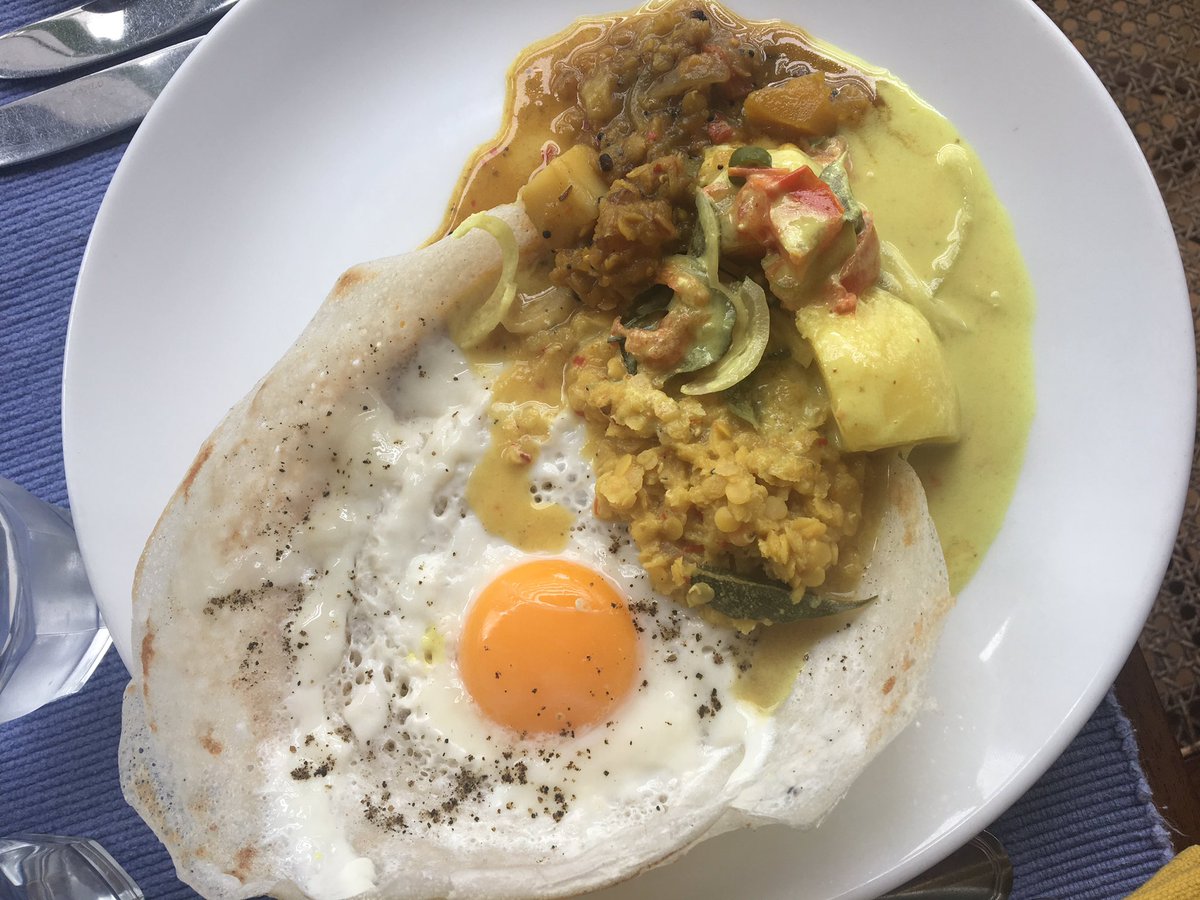 50th has started well- hoppers and dhal for breakfast 🇵🇹