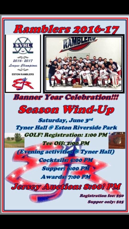 Awards and golf tournament this Saturday June 3rd! Jersey auction to follow. Hope to see you all there! #ramblernation