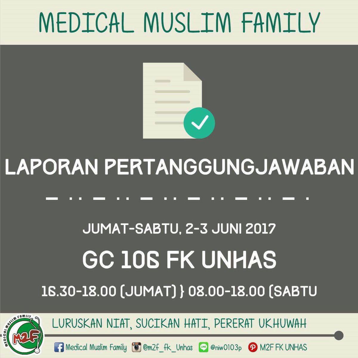 MedicalMuslimFamily (@m2f_fkunhas) on Twitter photo 