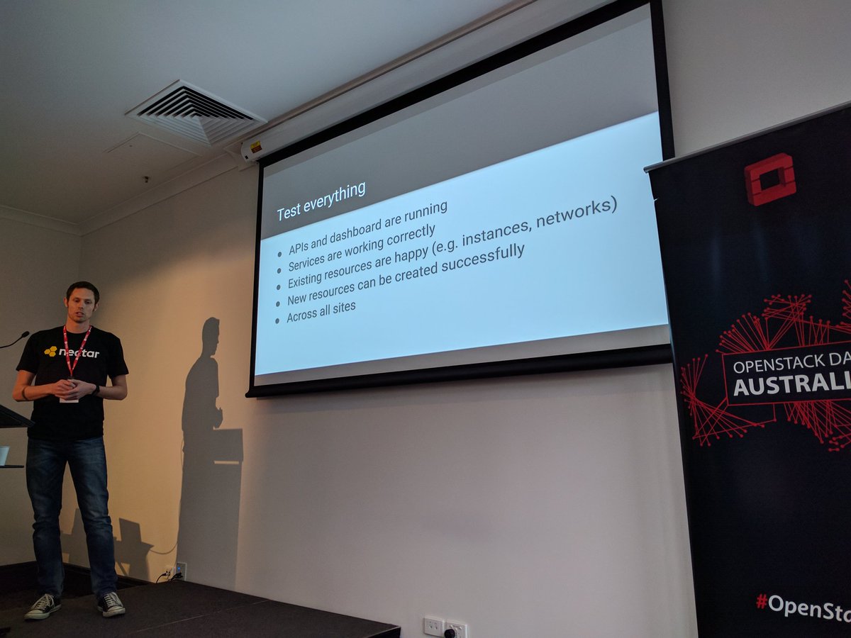 plusplusdylan's tweet image. Test everything! #OpenStackAU @andybotting