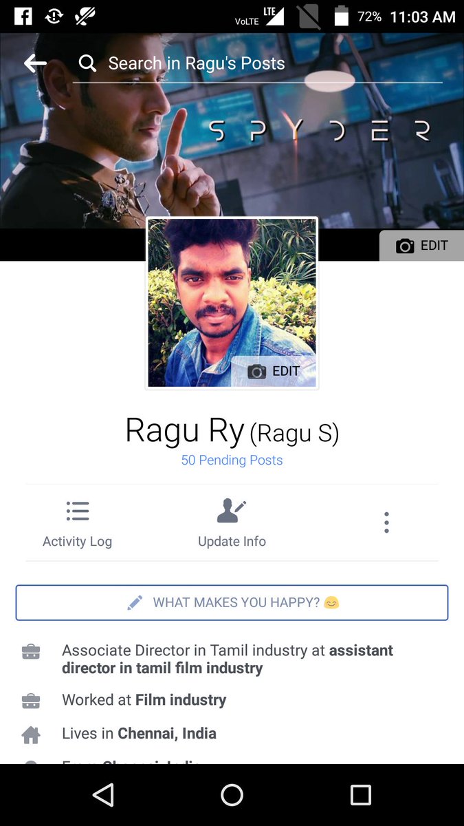 RaguDir's tweet photo. I Started common FB cover pic☺☺👍👌💐💐 @ARMurugadoss @urstrulyMahesh @iam_SJSuryah @Rakulpreet @santoshsivan #Spyder   https://t.co/wcwPIvLZyi https://t.co/eEDztUfgdZ