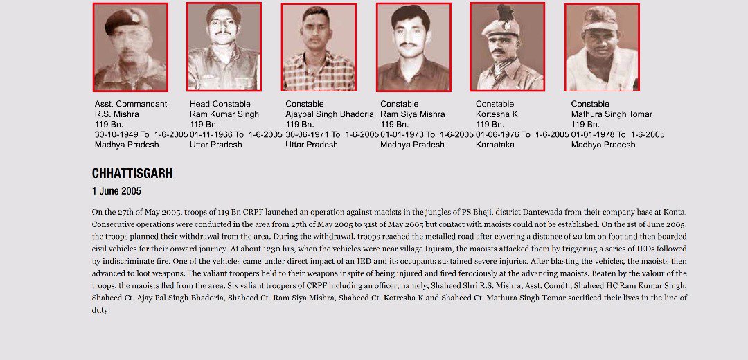 crpfindia's tweet photo. We salute these brave men for their indomitable courage and selfless sacrifice for the supreme cause. #BharatKeVeer https://t.co/AvgrLRvbin