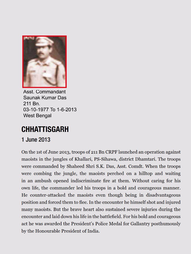 crpfindia's tweet photo. We salute these brave men for their indomitable courage and selfless sacrifice for the supreme cause. #BharatKeVeer https://t.co/AvgrLRvbin