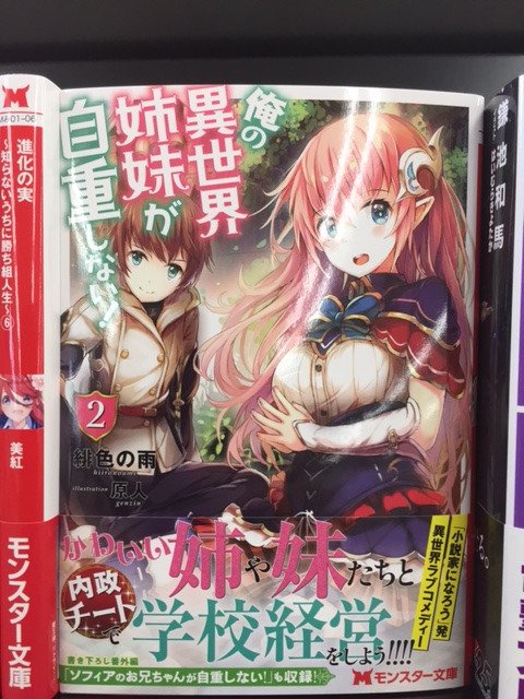 名古屋大学生協南部生協プラザ Twitterren 購入も自重しないでください ライトノベルコーナー ちょこっと更新をしました 俺の異世界姉妹 が自重しない 2 入荷です 購入も自重せず どうぞ 新人 ラノベ初心者