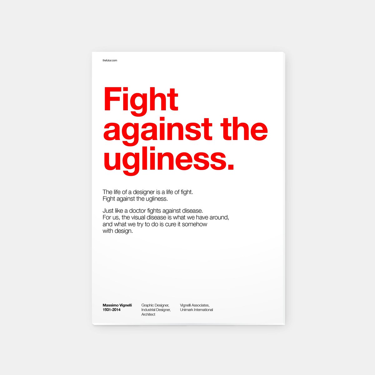 theChrisDo's tweet photo. Fight against ugliness. This is the challenge for designers as cited by Massimo Vignelli. How do you know if something is ugly? My solution. https://t.co/OXemeCc5UU
