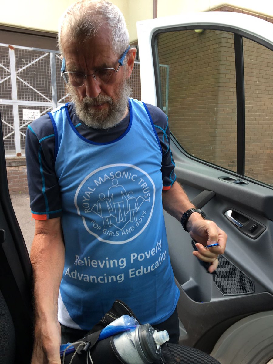 MiddlesexMason's tweet photo. E2E Day 7- Hereford to Bridgewater, Somerset beckons.Donate £5 Txt Landsend to 70500. Thank you Elliot Lodge donating £2000 @Masonic_Charity https://t.co/QGj9vESUYq