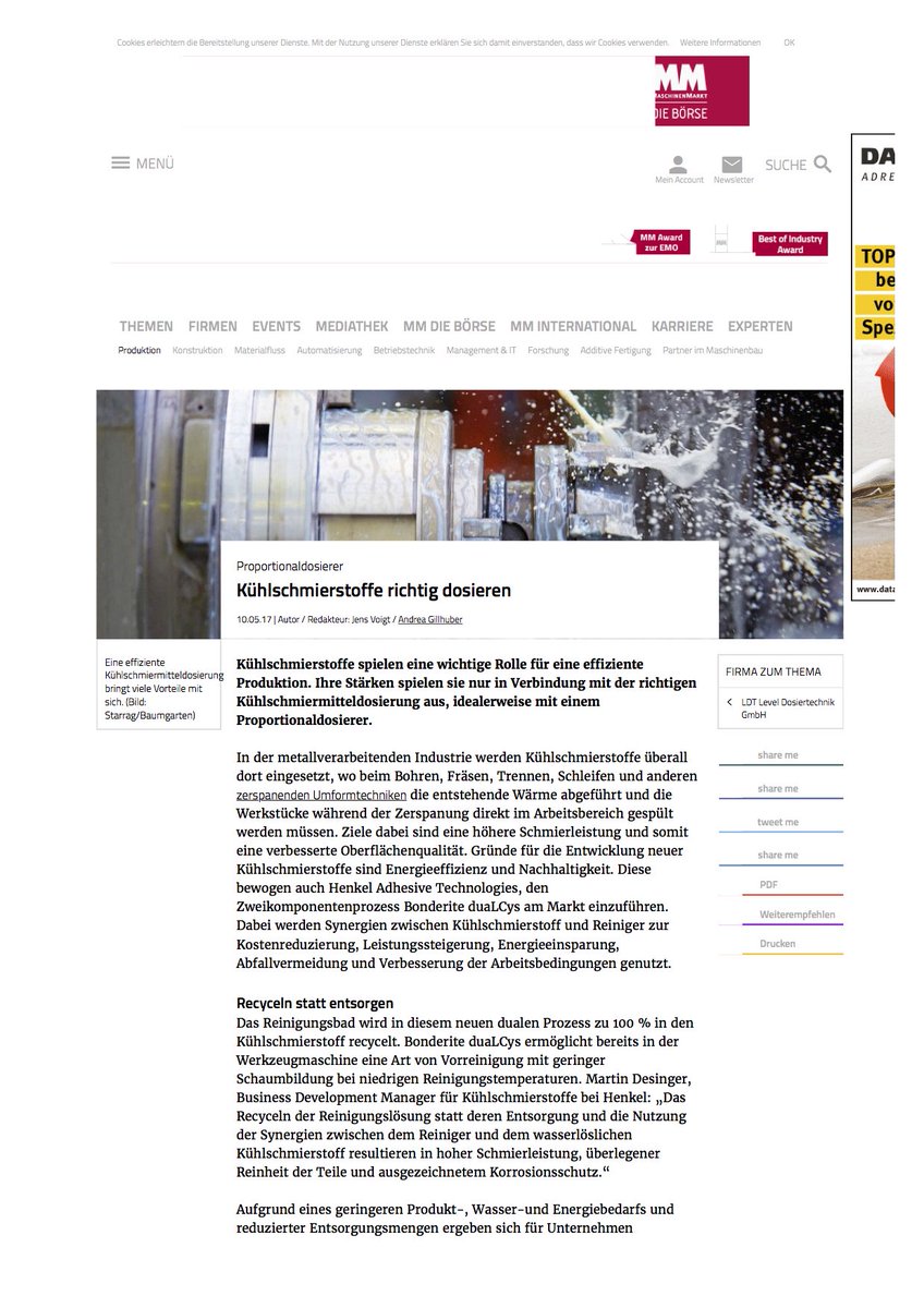 LDTDosingPumps's tweet photo. LDT's customer testimonial with @Henkel is available now in MM Maschinenmarkt https://t.co/0JG3wZg0wK … A lot of coverage for us this month! https://t.co/MpKAaLGZzs