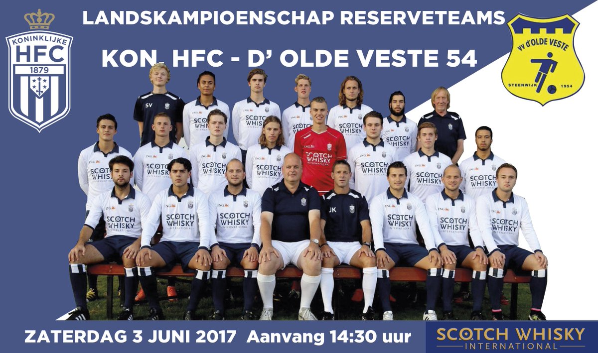 Zaterdag as. #JongHFC tegen <a href="/OldeVeste2/">d'Olde Veste'54 2</a> ! Aanvang 14.30 uur. De strijd om het landskampioenschap reserveteams!!! #erismaareneclubintland