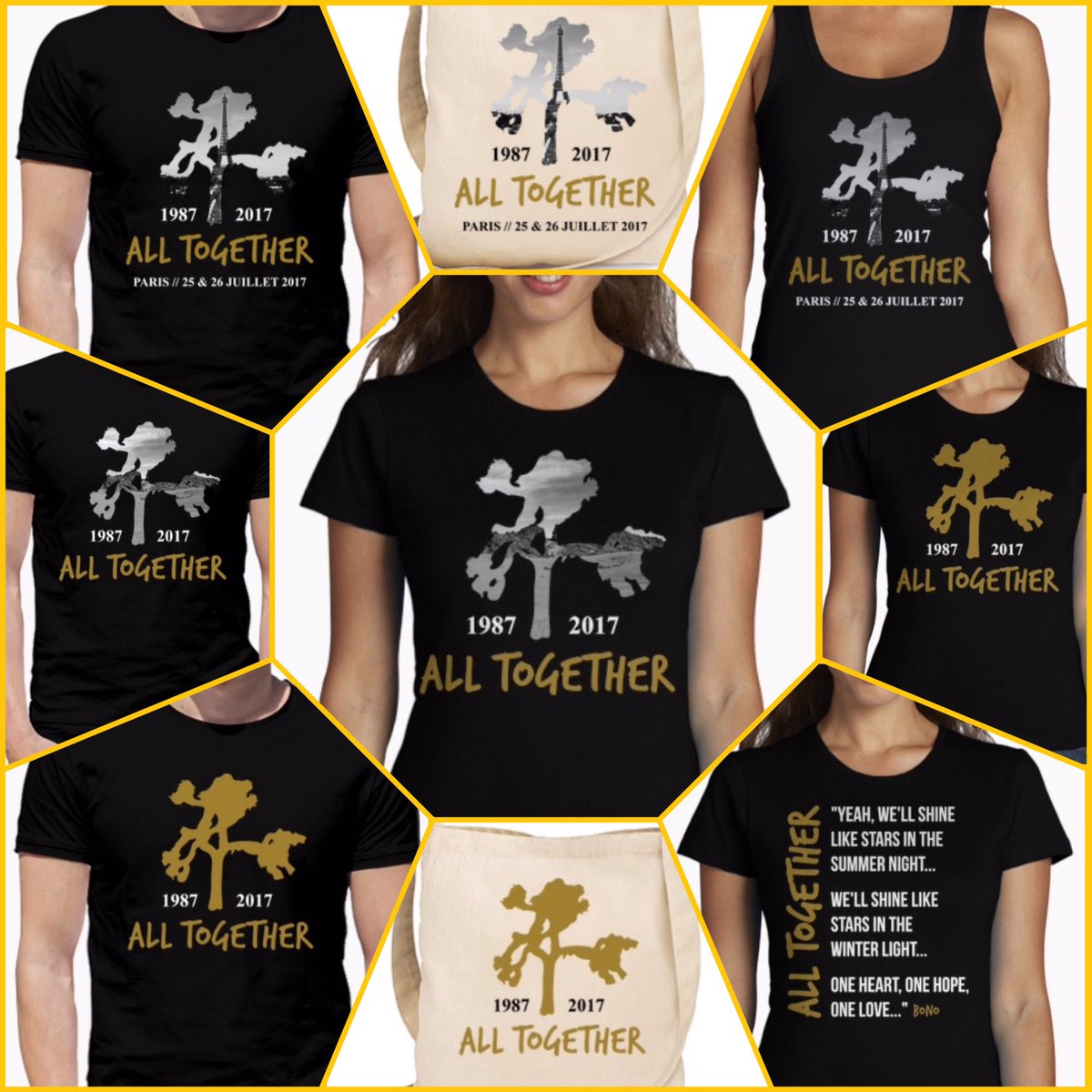 Nouveaux codes promo tostadora.fr/U2AllTogether 
- 10 % (2 articles) avec PAPACOOL 
- 20 % (3 articles) avec PAPAGENIAL #U2JoshuaTreeTour2017