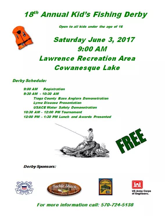 DonKelly/TackleShack on Twitter "Kid's Fishing Derby coming up next