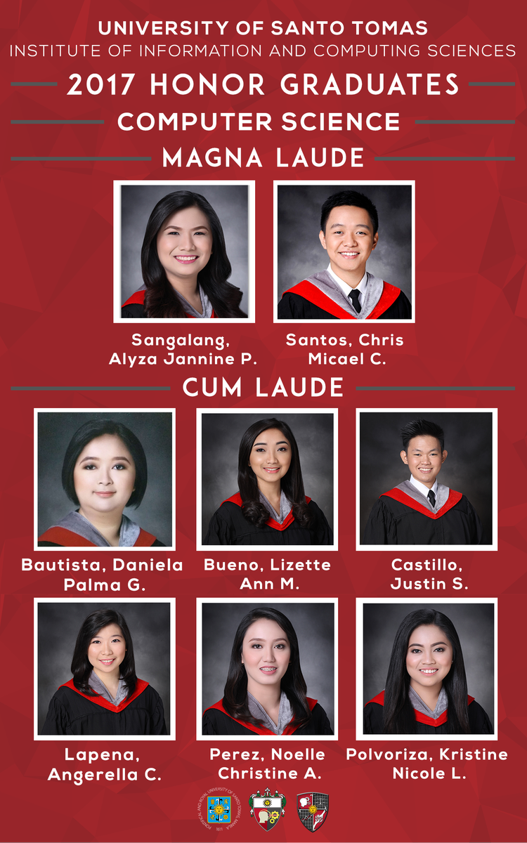usticssc's tweet photo. The following students from the Computer Science department will be graduating with latin honors.

Congratulations! https://t.co/DvamHRjA8s