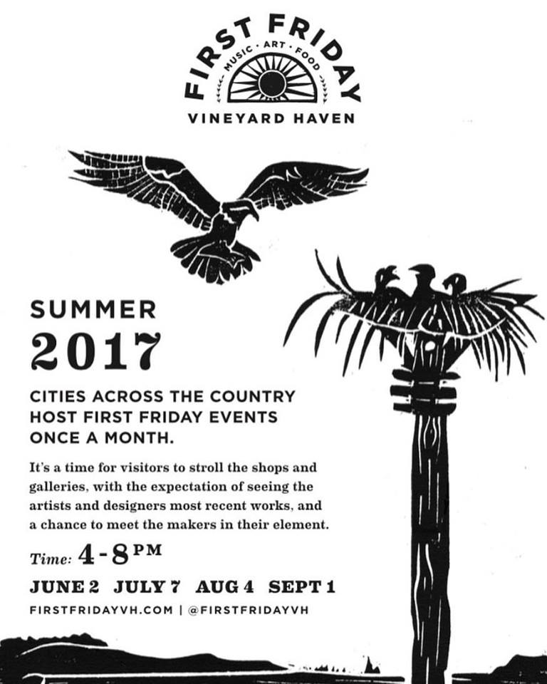 ViewpointsMV's tweet photo. First Friday Vineyard Haven happening tomorrow June 2nd from 4-8PM! #FirstFridayVH #MarthasVineyard #VineyardHaven #music #art #food https://t.co/ySivxeymQm
