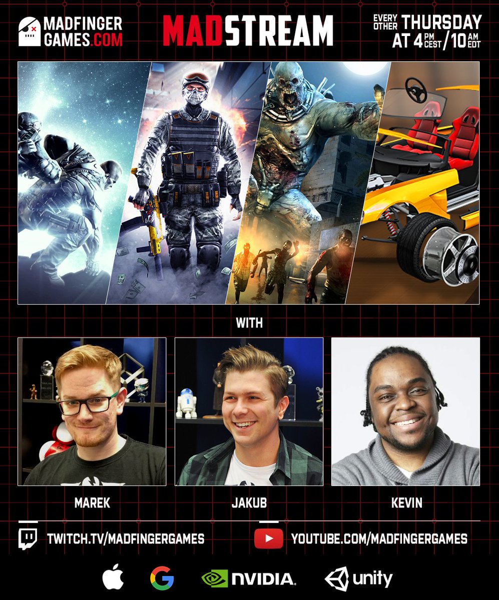 MADFINGERGames's tweet image. We are streaming in just 10 minutes! Join us here: youtube.com/madfingergames or twitch.tv/madfingergames
#MADstream