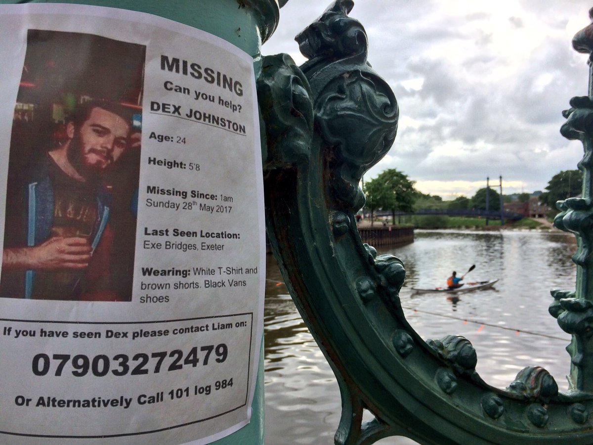 SimonHallNews's tweet photo. The mother of missing Dex Johnston, 24, from Exeter, says she's suffering "a nightmare" waiting for news about him. https://t.co/FpfHkN3ZmV