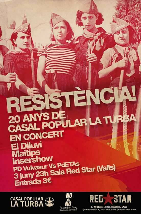 el_Diluvi's tweet photo. Dissabte anem cap a #Valls de cap de setmana amb @laturbavalls 

@el_Diluvi + @maitips + #Insershow a la sala @salaredstar per 3€!

Veniu? https://t.co/RLX1Azgq9L